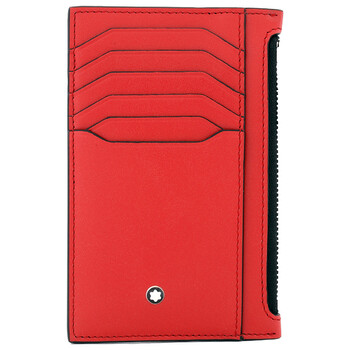 Red Leather Meisterstuck Pocket Holder 8CC