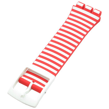 Red  White Silicone Silicone Strap 12H