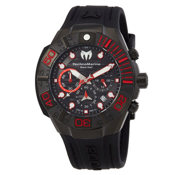 Reef Black Chronograph GMT Quartz Black Dial Watch TM523010