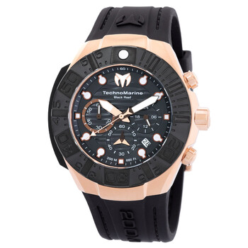 Reef Black Chronograph GMT Quartz Black Dial Watch TM523011