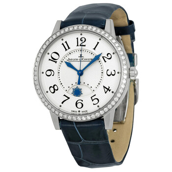 RendezVous Silver Dial Diamond Bezel Blue Leather Watch Q3448420
