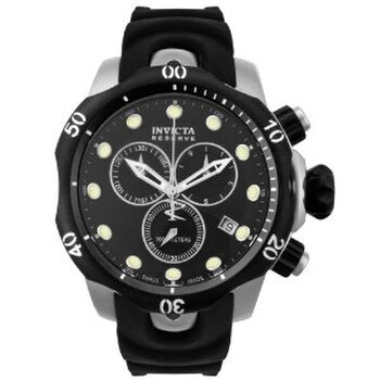 Reserve Collection Chronograph Black Dial Black Rubber Watch