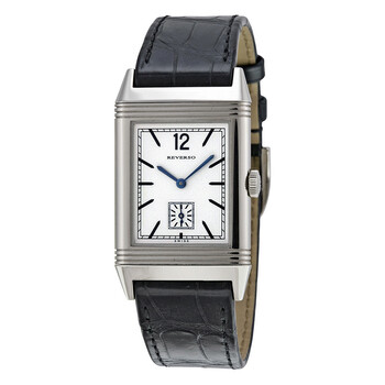 Reverso 1931 Silver Dial Black Leather Watch Q2783520