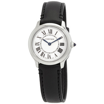Ronde Must De Cartier Quartz Silver Dial Watch WSRN0030