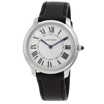 Ronde Must De Cartier Quartz Silver Dial Watch WSRN0031
