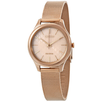Rose Dial Rose Goldtone Watch EM050383X
