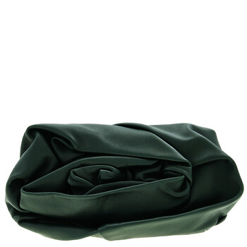 Rose Motif Leather Clutch