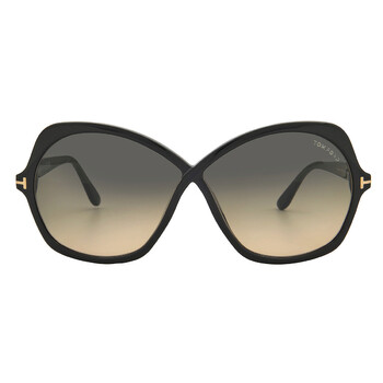 Rosemin Smoke Gradient Butterfly Sunglasses FT1013 01B