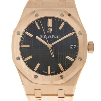 Royal Oak Black Dial Automatic 18kt Rose Gold Watch 15500OR.OO.1220OR.01