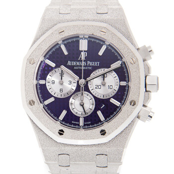 Royal Oak Chronograph Automatic Purple Dial White Frosted White Gold Watch 26331BCGG1224BC01