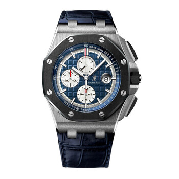 Royal Oak Offshore Chronograph Blue Dial Leather Watch 26401PO.00.A018CR.01