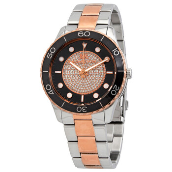Runway Quartz Black Dial Watch MK6960