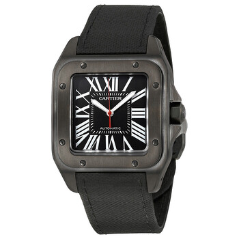 Santos Automatic Black Dial Watch