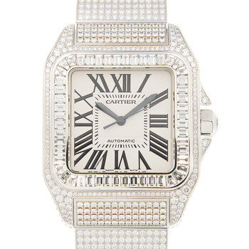 Santos Automatic Diamond White Dial Watch W20073X8100XL