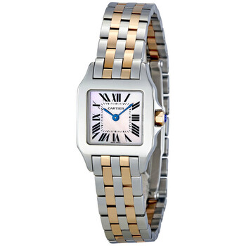 Santos Demoiselle Pink Mother of Pearl Dial Two Tone Steel Watch W25074Y9