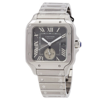 Santos Dual Time Large Model Automatic Grey Dial Watch WSSA0076