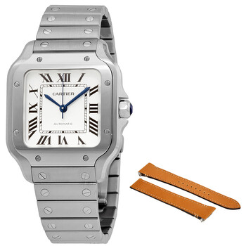 Santos Medium Model Silvered Opaline Dial Watch WSSA0029