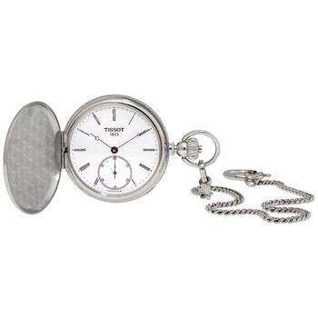 Savonnette Hand Wind White Dial Pocket Watch T867.405.19.013.00