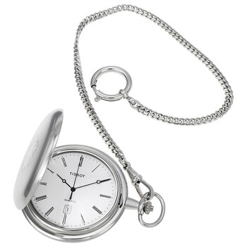 Savonnette Palladium Plated Brass Pocket Watch T83650813