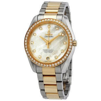 Seamaster Aqua Terra Automatic Chronometer Diamond White Mother of Pearl Dial  Watch 231.25.39.21.55.002