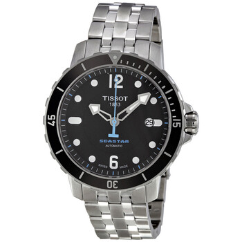 Seastar 1000 Black Dial Watch T0664071105700