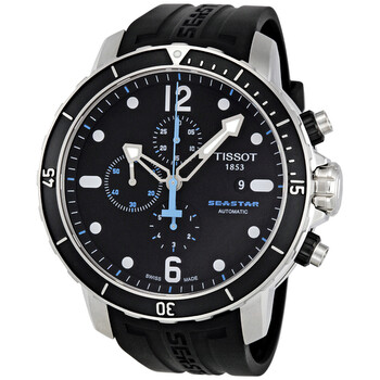 Seastar Chronograph Automatic Black Dial Watch T0664271705700