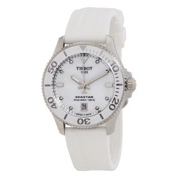 Seastar Quartz Diamond White Mother of Pearl Dial Watch T120.210.17.116.00
