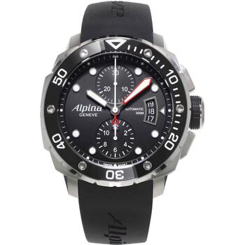 Seastrong Diver 300 Chronograph Black Dial Rubber Watch AL725LB4V26
