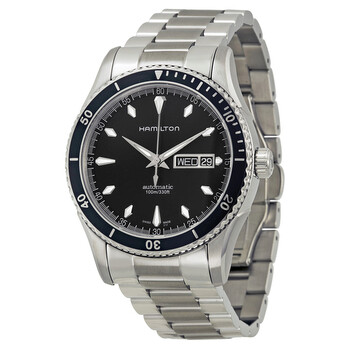 Seaview Black Dial Stainless Steel Watch H37565131