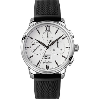 Senator Chronograph Panorama Date Automatic White Dial Watch