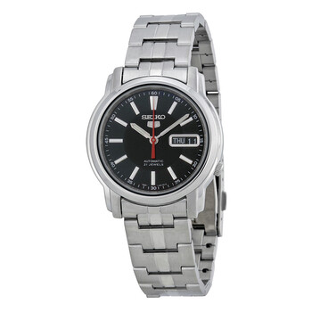 Series 5 Automatic Black Dial Stainless Steel Watch SNKL83
