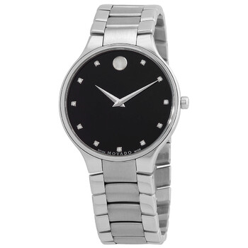 Serio Quartz Diamond Black Museum Dial Watch