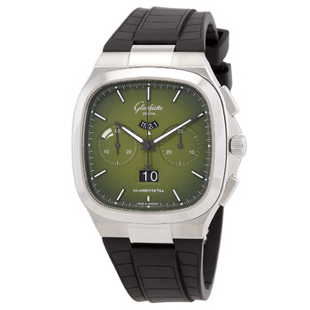 Seventies Chronograph Panorama Date Automatic Green Dial Watch