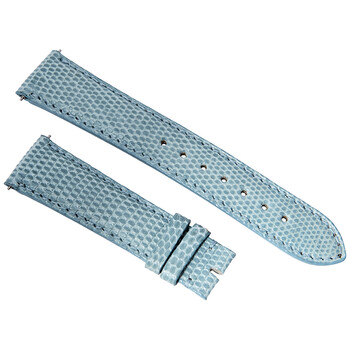 Shiny Sky Blue Lizard Leather Strap
