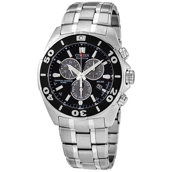 Signature Perpetual Calendar EcoDrive Chronograph Black Dial Watch BL544058E