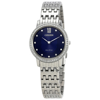 Silhouette Crystal Navy Blue Dial Watch EX148058L