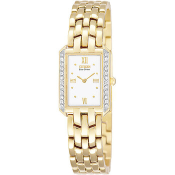 Silhouette GoldTone Crystals Watch EW939256A