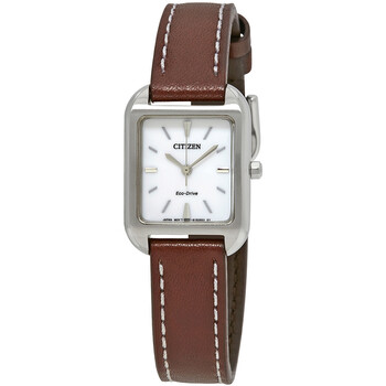 Silhouette White Dial Watch EM049008A
