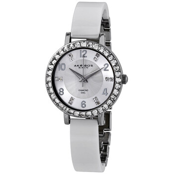 Silver Dial White Ceramic Watch AK758SSW