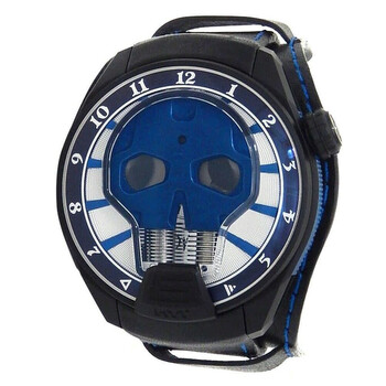 Skull Axl Rose Hand Wind Blue Dial Watch 151DL47NFBV