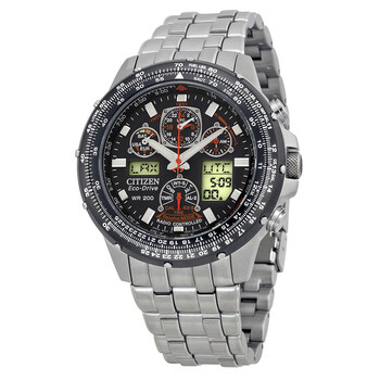 Skyhawk AT Stainless Steel Chronograph Atomic Watch JY000053E