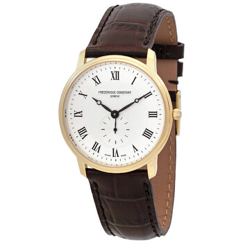 Slim Line Silver Dial GoldPlated Watch 235M4S5