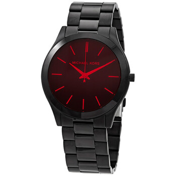Slim Runway Quartz Black Dial Watch MK8734