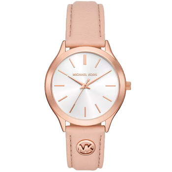 Slim Runway Quartz White Dial Watch MK7467