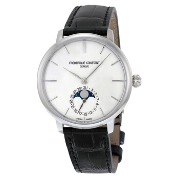 Slimline Moonphase Silver Dial Watch FC703S3S6
