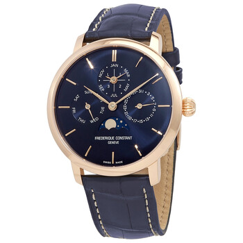 Slimline Perpetual Automatic Navy Blue Dial Watch 775N4S4
