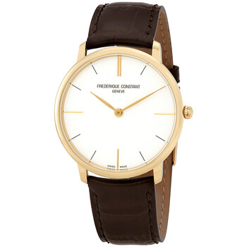 Slimline Yellow Gold Plated Stainless Steel Watch