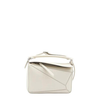 Small Calfskin Puzzle Bag  Sea Salt