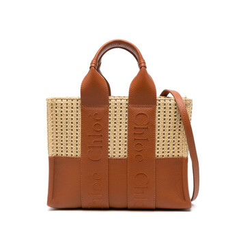 Small Woody Embroidered Logo Tote Bag