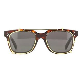 Smoke Clip On Square Sunglasses CL40268UCL 52A